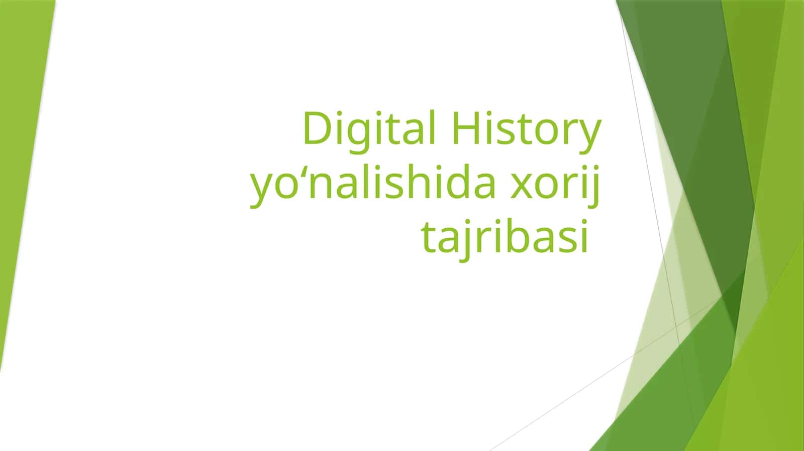 Raqamlitarix (Digital History) 1