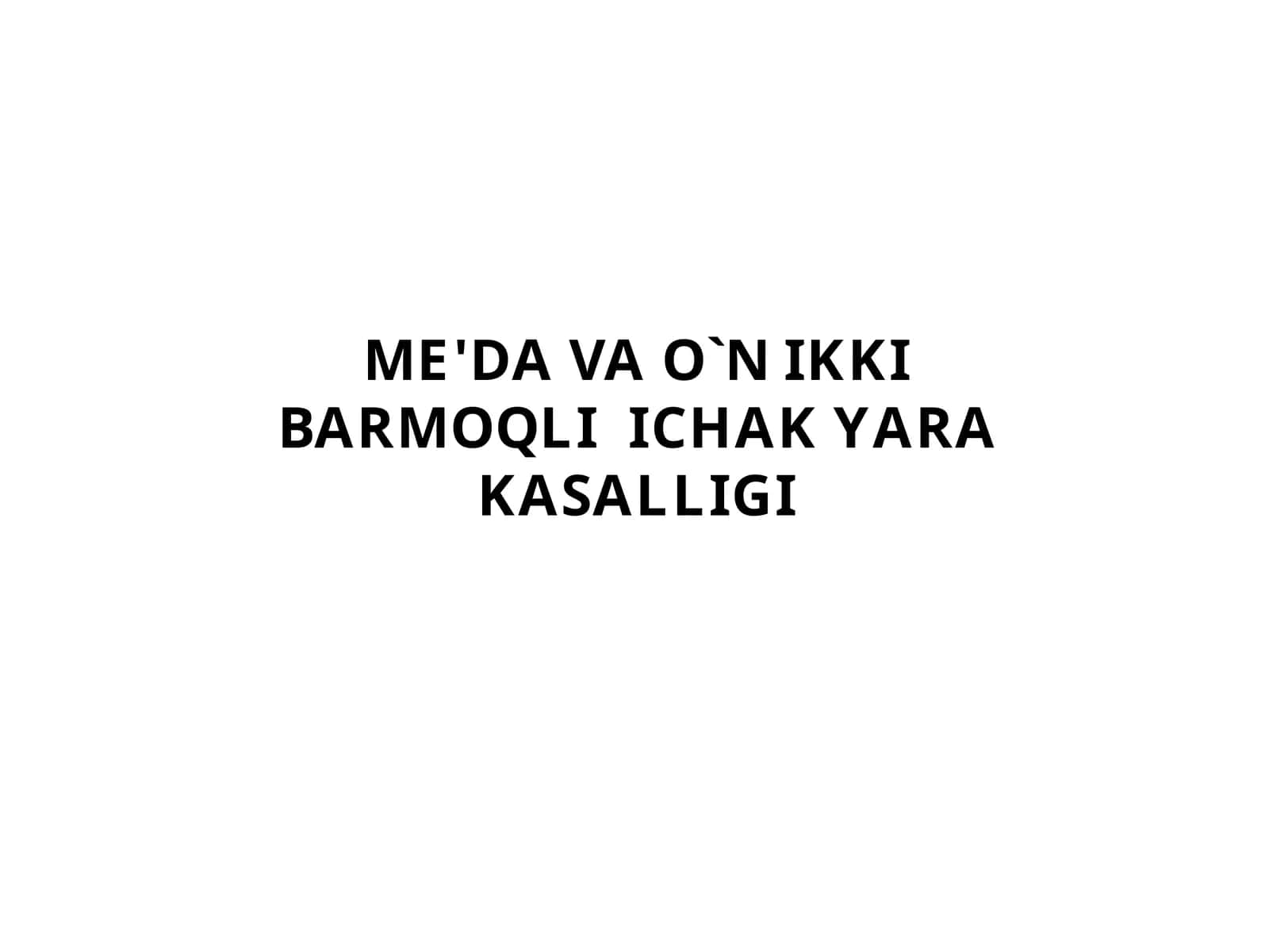 ME'DA VAO`N IKKIBARMOQLIICHAK YARAKASALLIGI TA'RIFI 1