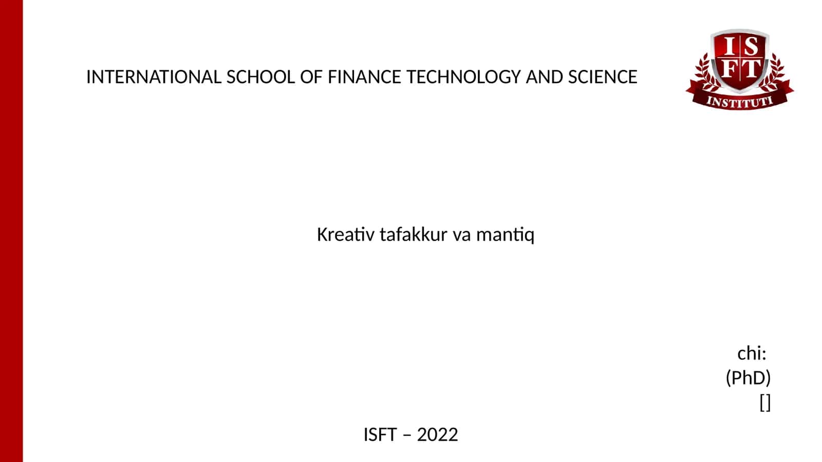 Tafakkur va Mantiq 1