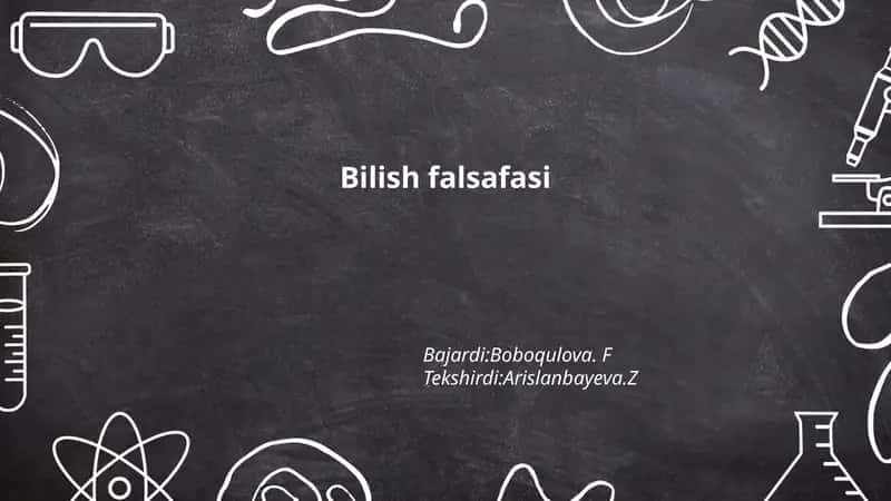 Bilish falsafasi 1