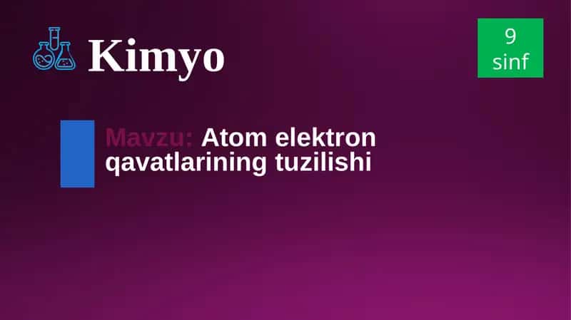 Atomelektron qavatlarining tuzilishi 1