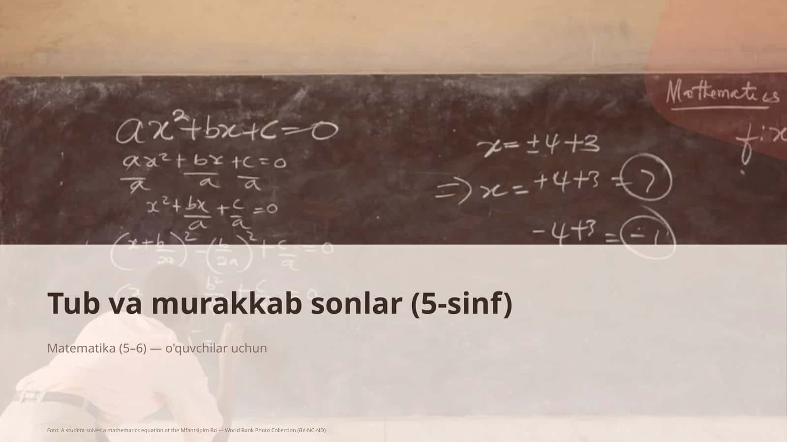 Tub va murakkab sonlar (5-sinf) 1