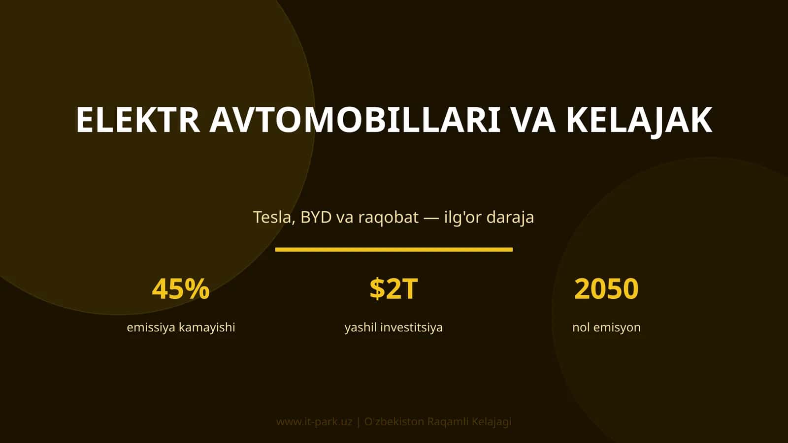 Elektr avtomobillari va kelajak 1