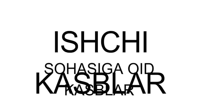 Ishchi kasblar sohasiga oid kasblar 1