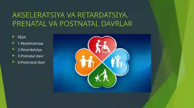 AKSELERATSIYA VA RETARDATSIYA. PRENATAL VA POSTNATAL DAVRLAR