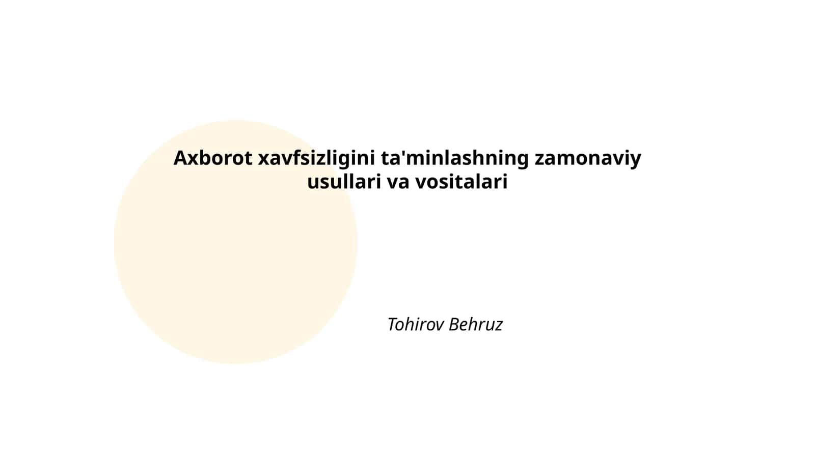 Kriptografiya va ma'lumotlarni shifrlash 1