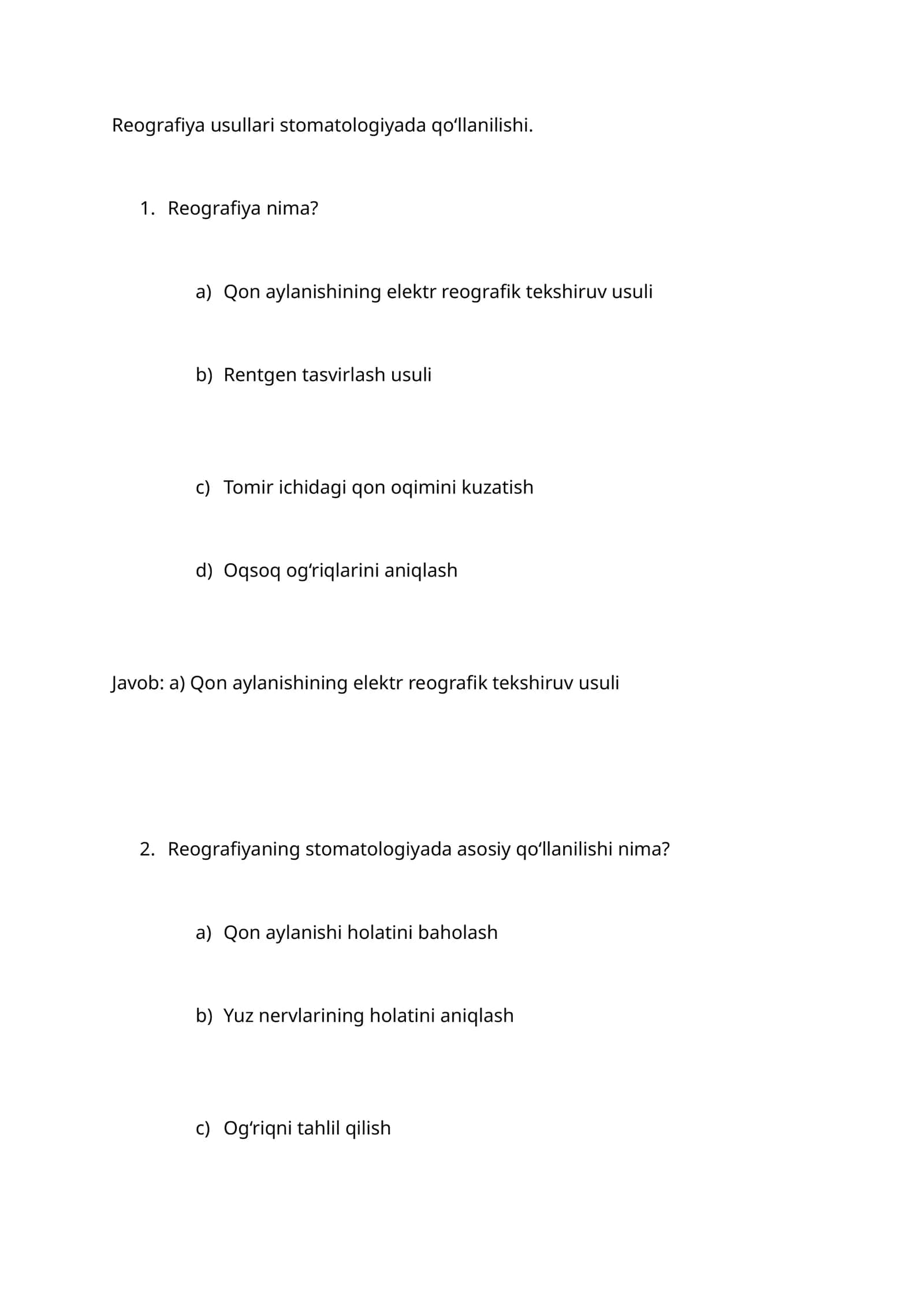 Reografiya usullari stomatologiyada qo‘llanilishi 1