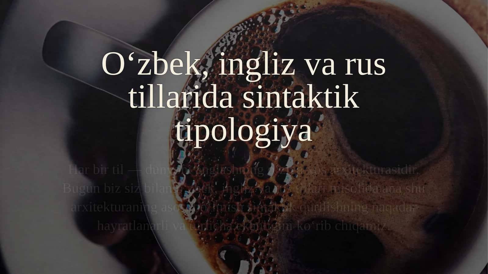 Sintaktik tipologiya 1
