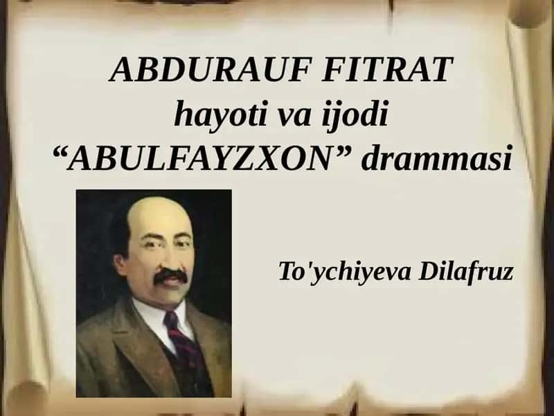 Bollar adabiyotida Fitrat 1