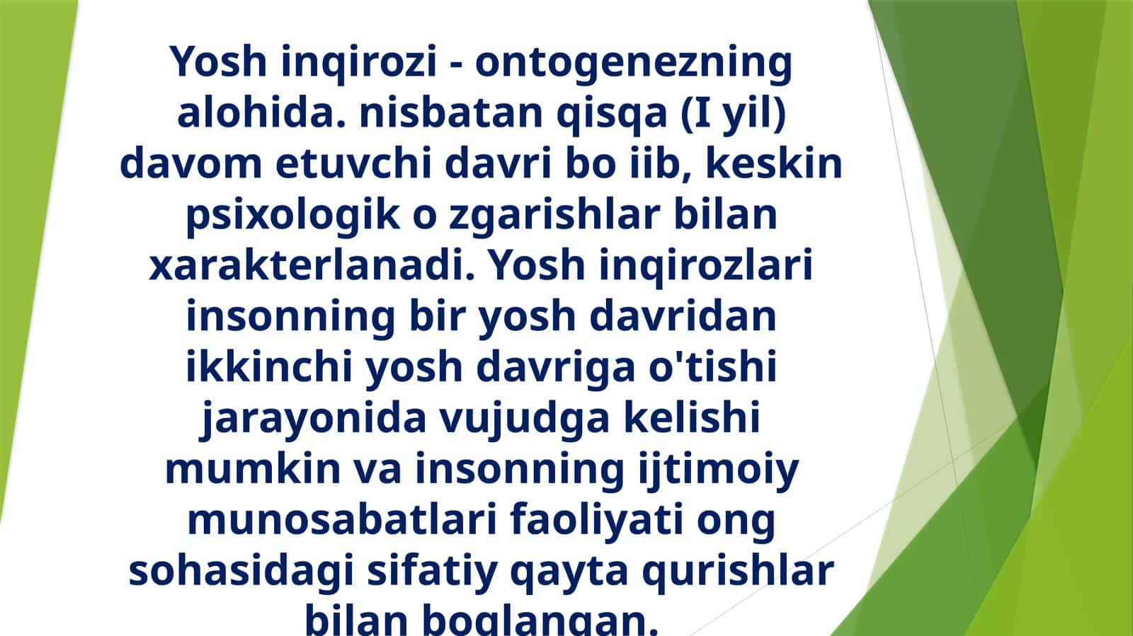 Yoshinqirozi-ontogenez 1