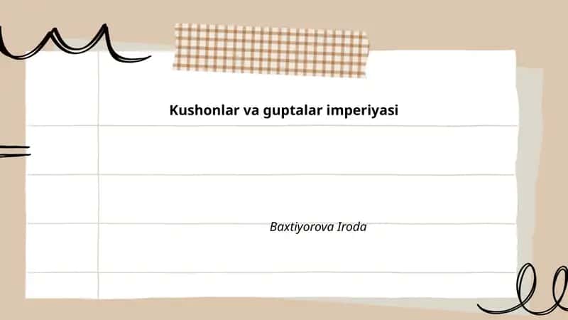 Kushonlar va guptalar imperiyasi 1