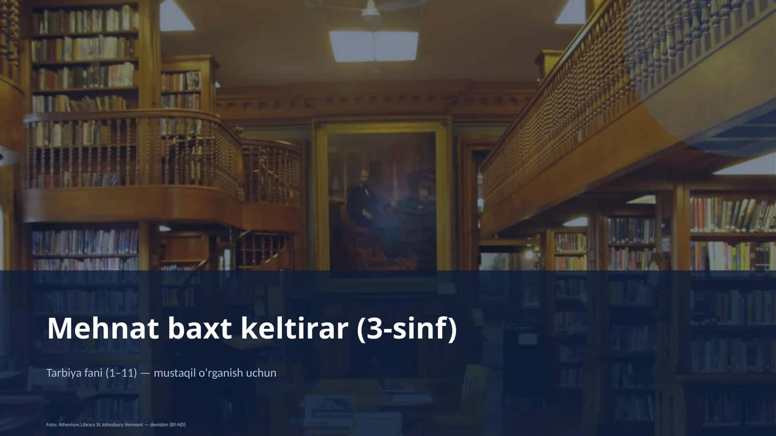 Mehnat baxt keltirar (3-sinf) 1