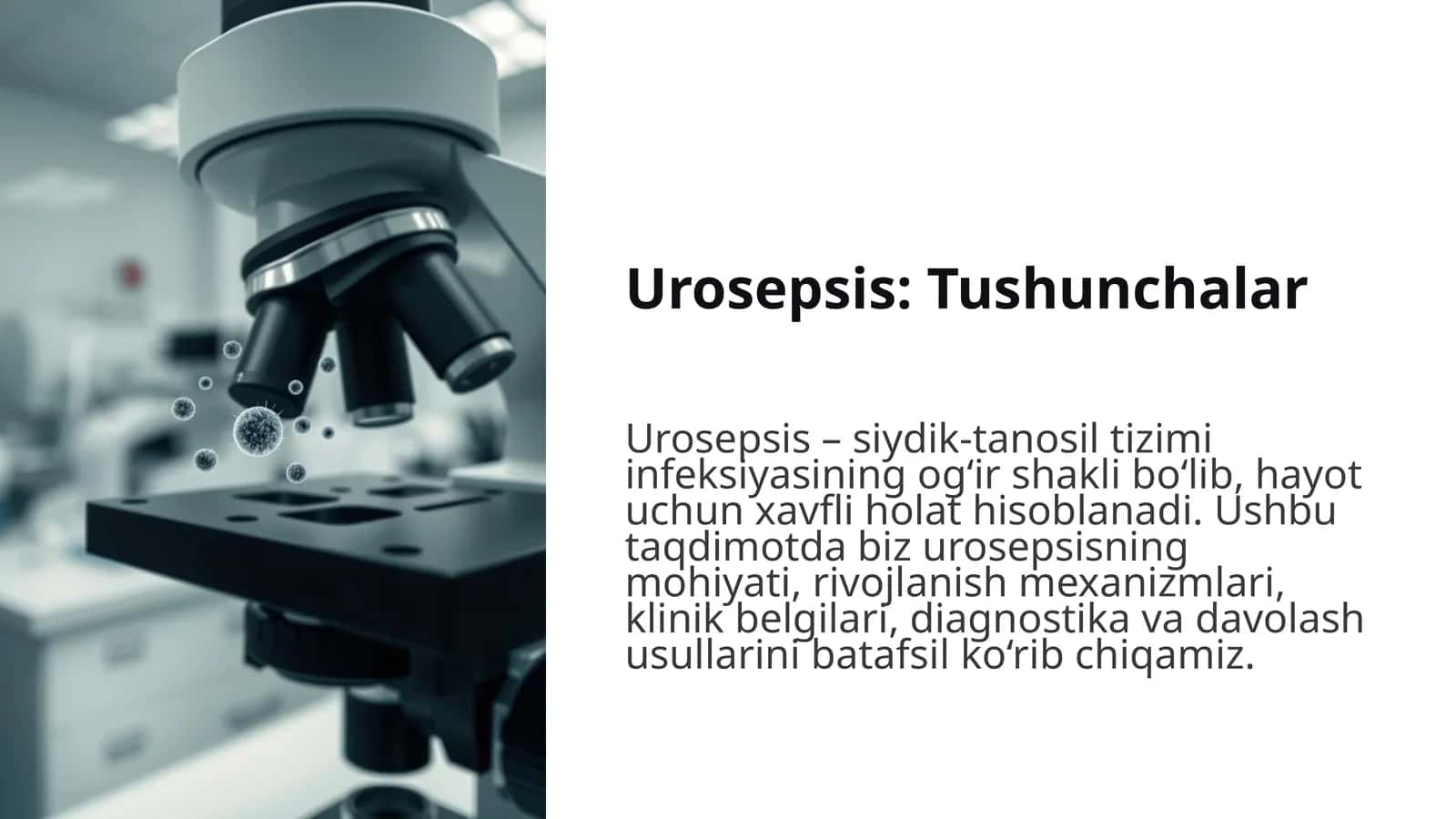 Urosepsis siydik-tanosil tizimi infeksiyasining og‘ir shakli 1