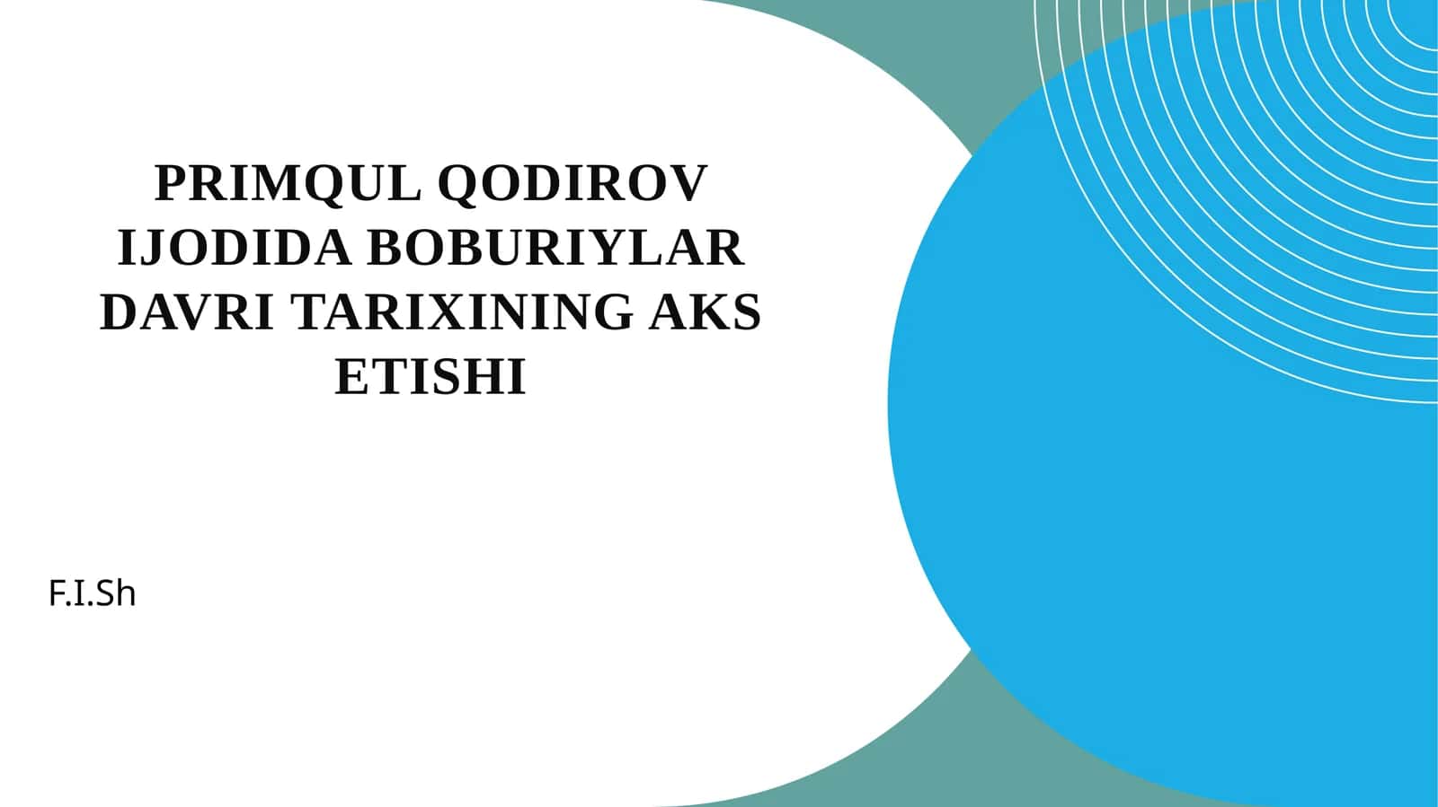 Primqul Qodirov ijodida Boburiylar davri tarixining aks etishi 1