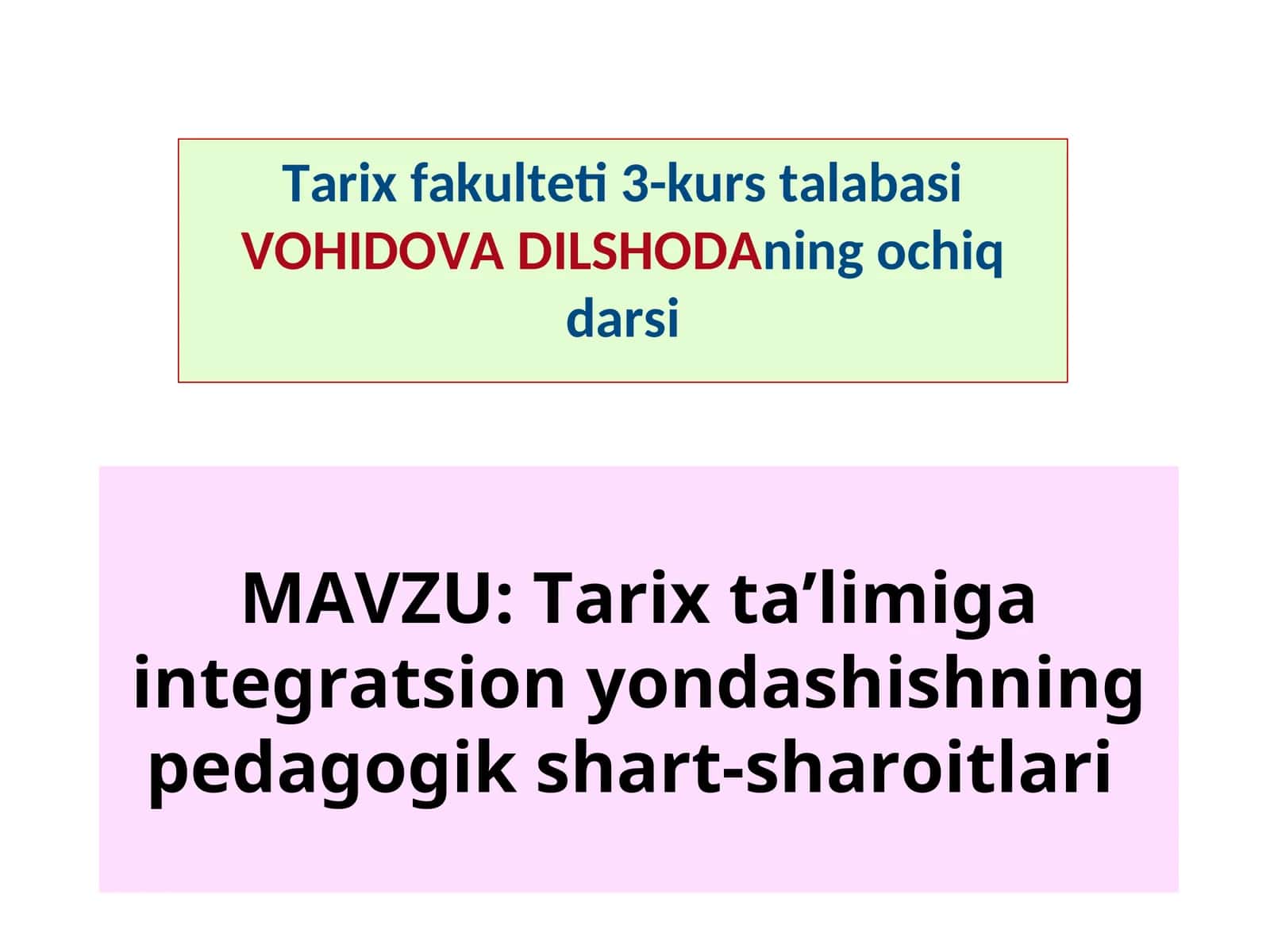 Tarix ta’limiga integratsion yondashishning pedagogik shart-sharoitlari 1