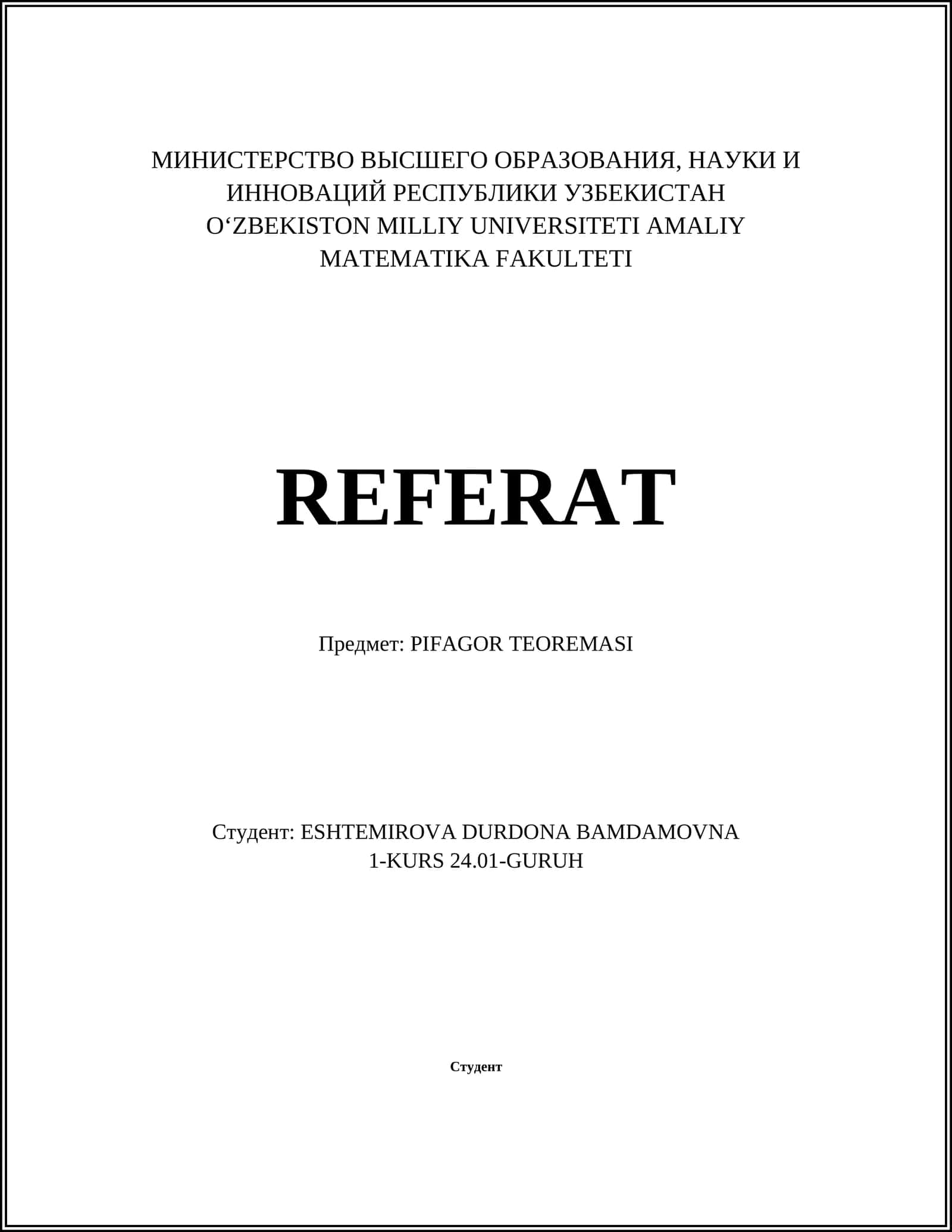 PIFAGOR TEOREMASI 1