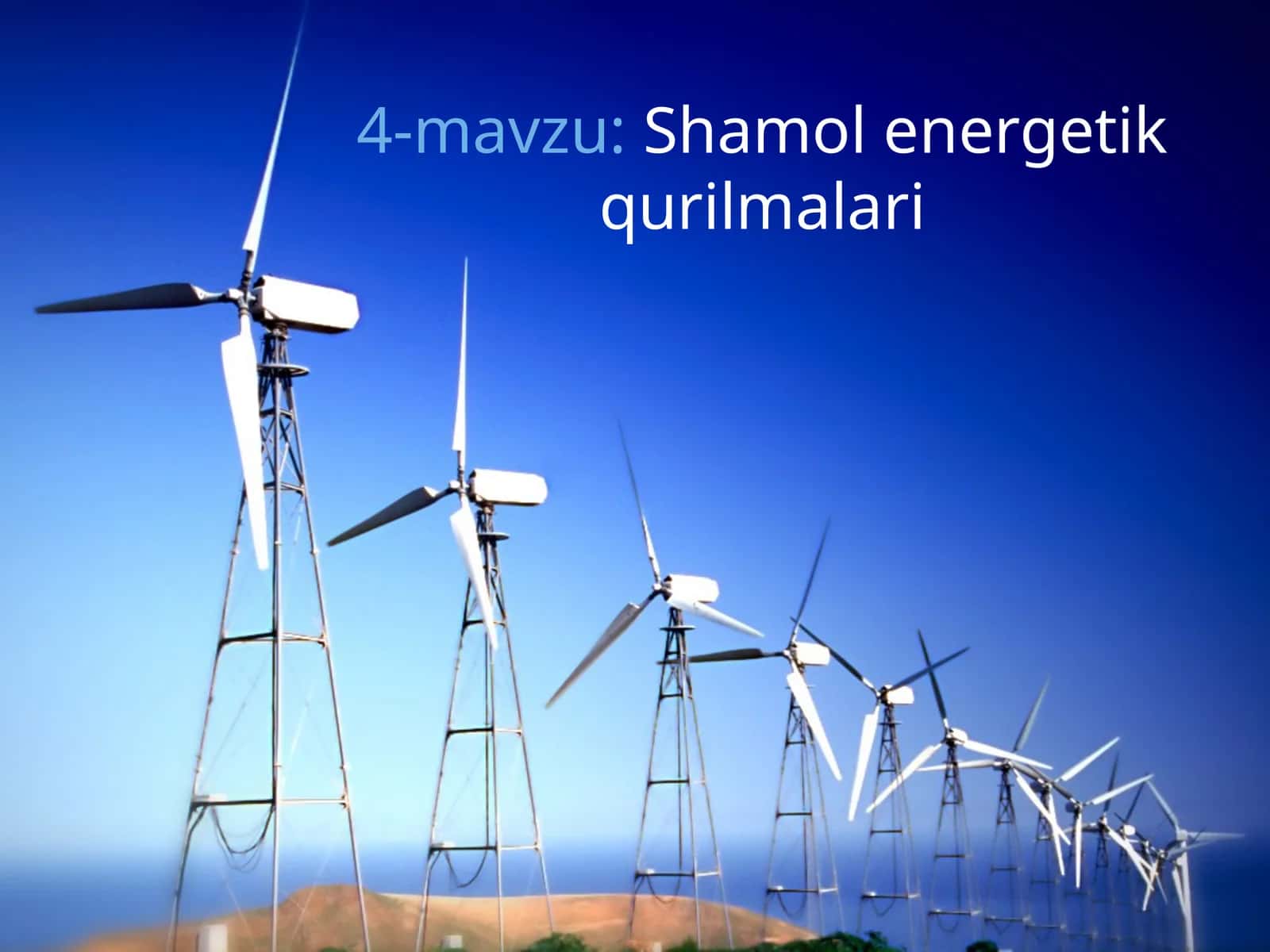Shamolenergetik qurilmalari 1