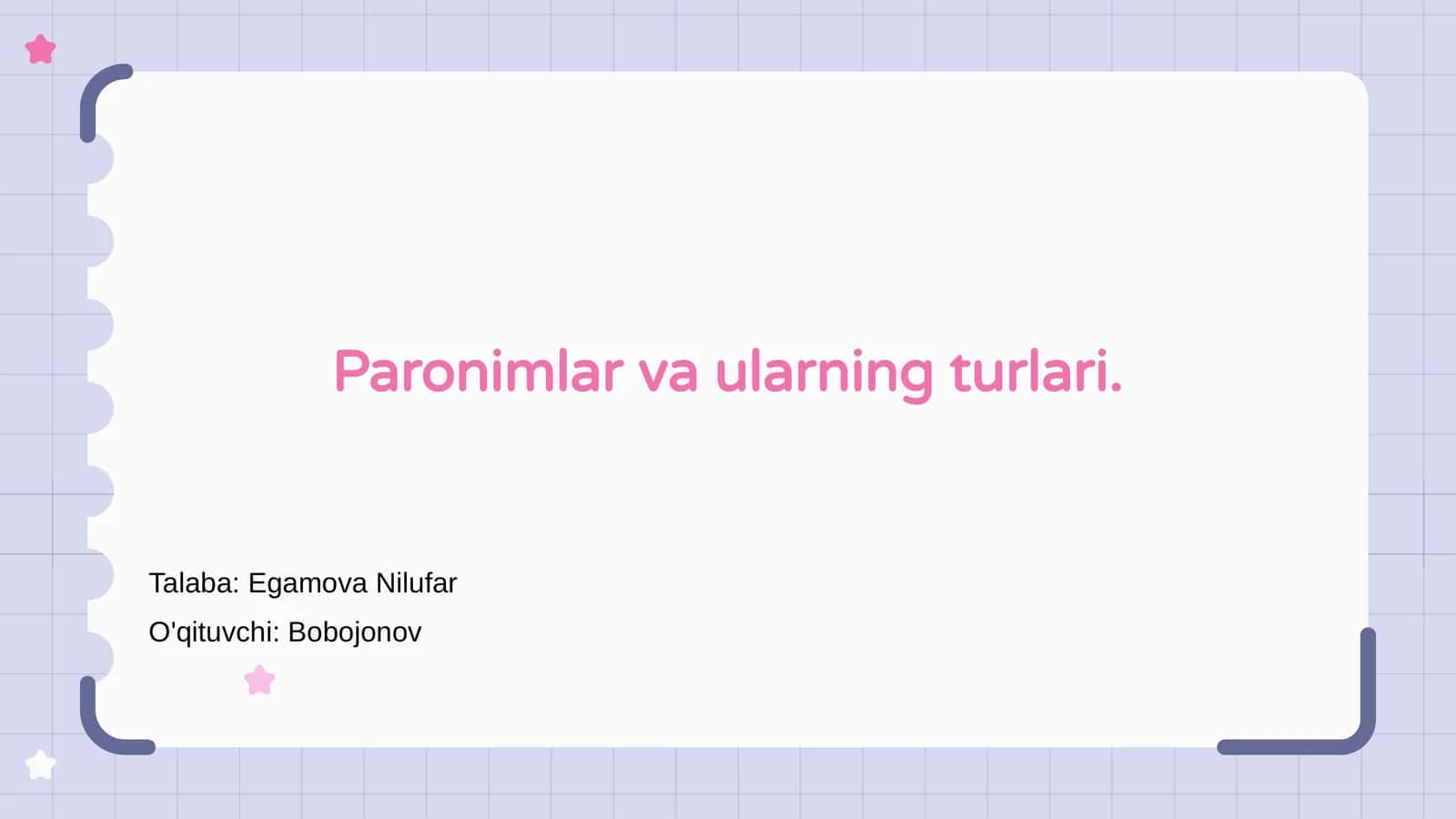 Paronimlar va ularning turlari 1