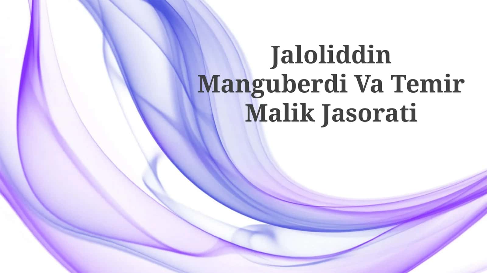 Jaloliddin Manguberdi Va Temir Malik Jasorati 1