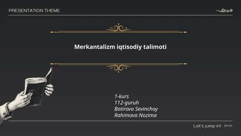 Merkantalizm iqtisodiy talimoti 1