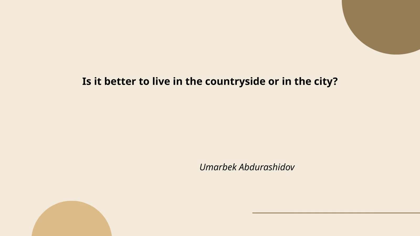 Cost of Living in Urban vs Rural Areas 1