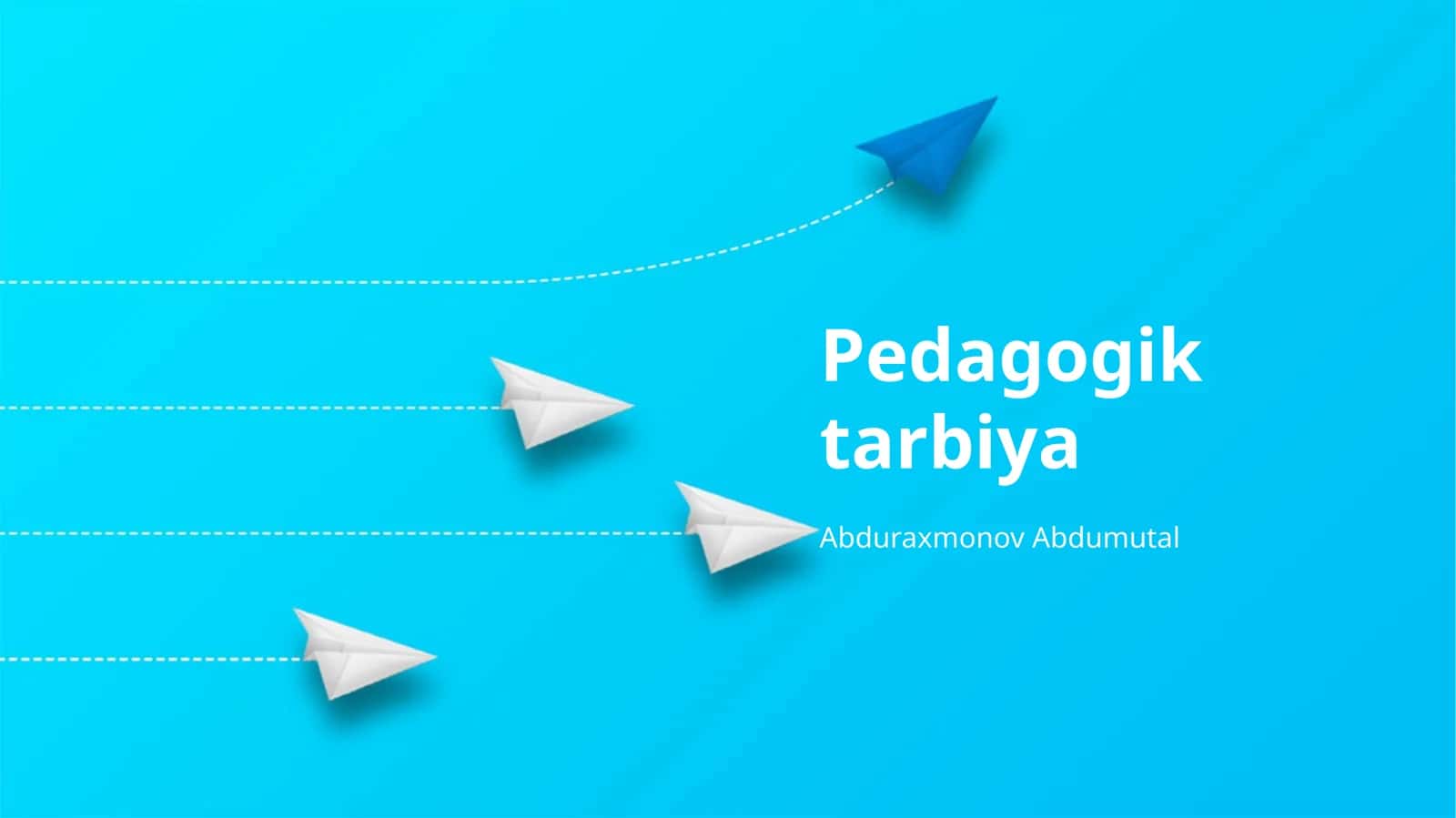 Pedagogik tarbiya 1