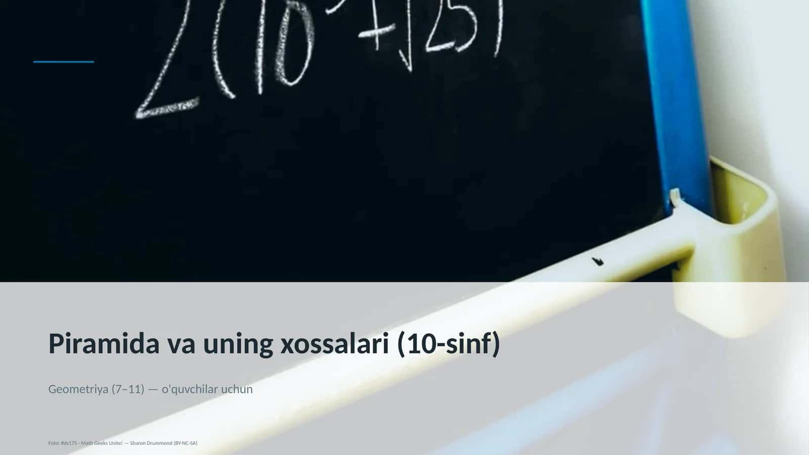 Piramida va uning xossalari (10-sinf) 1