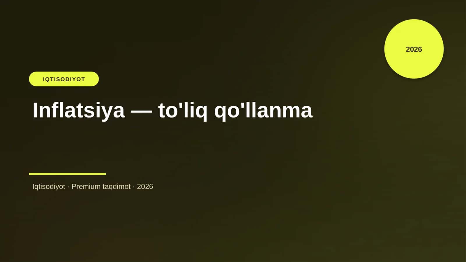 Inflatsiya — to'liq qo'llanma 1