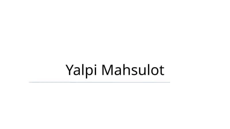 Yalpi Mahsulot 1