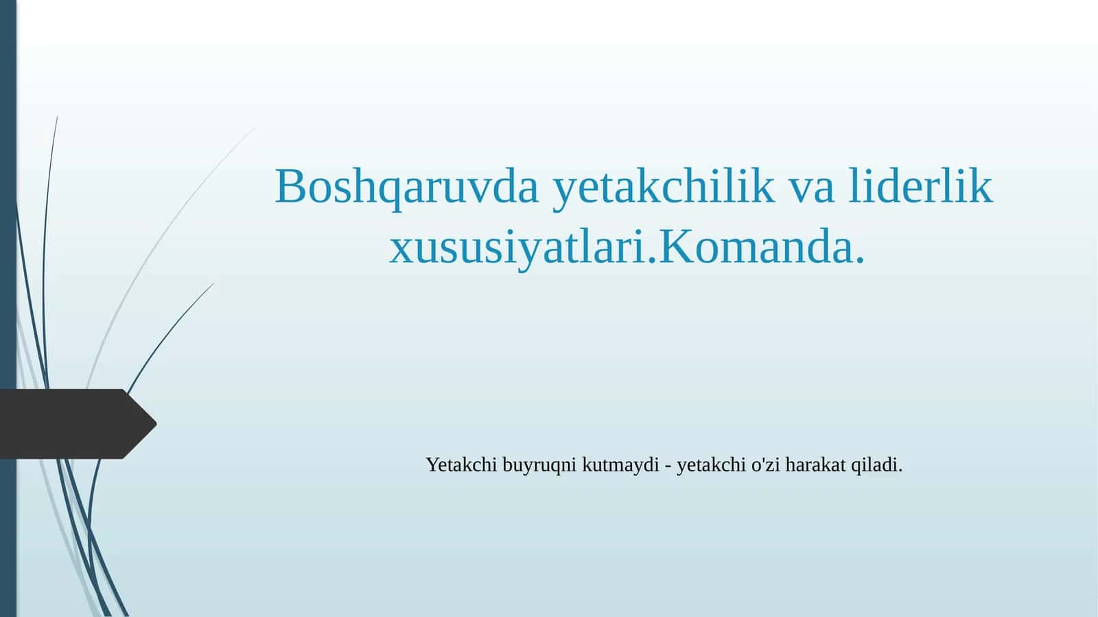 Yetakchilik va takchillik hususiyatlari 1