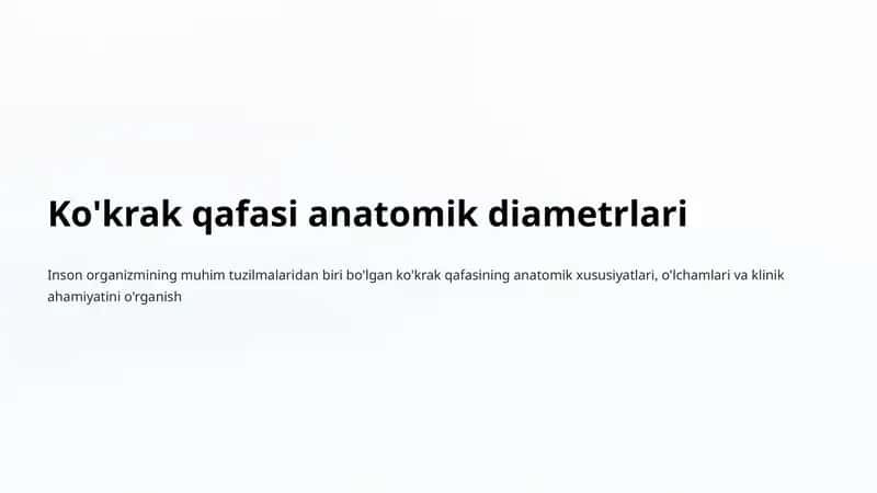 Ko'krak qafasi anatomik diametrlari 1