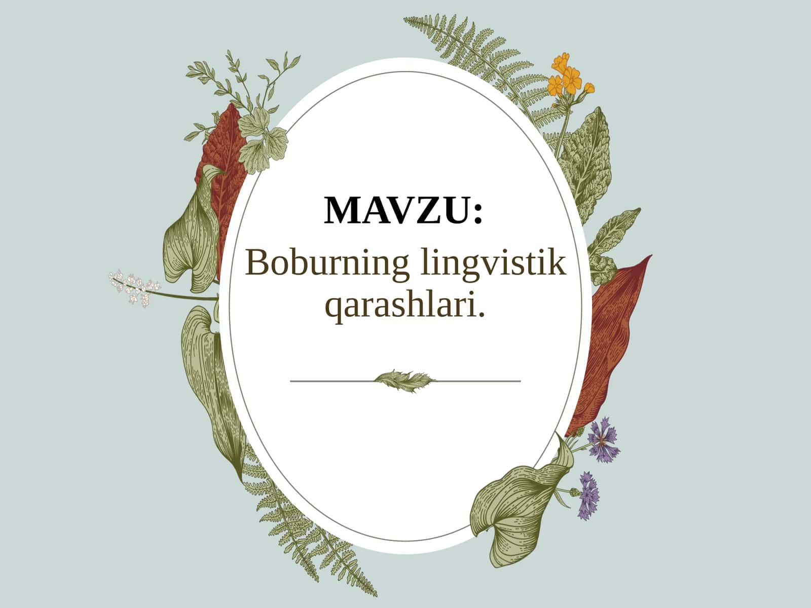 Z. M. Boburning lingvistik qarashlari 1