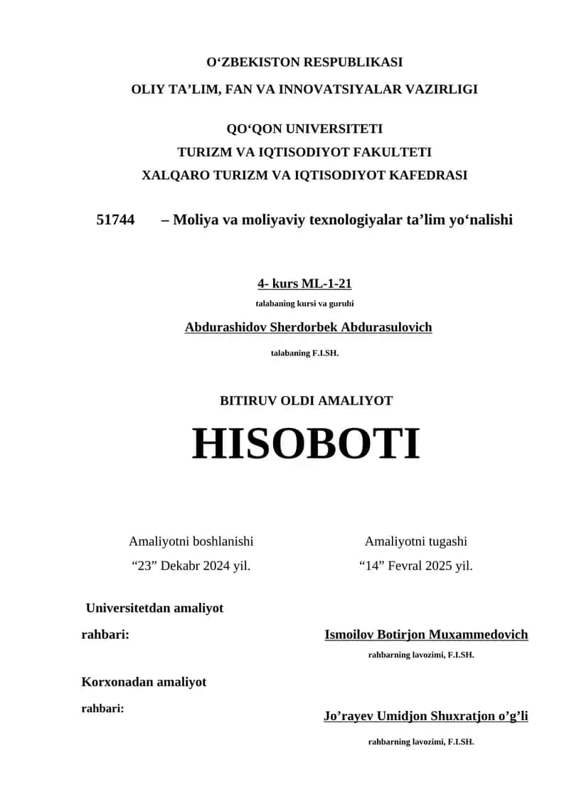 "Agrobank" ATBning Moliya va Moliyaviy Texnologiyalar ta'lim yo'nalishi 1