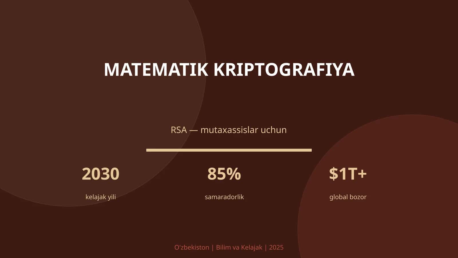 Matematik kriptografiya 1