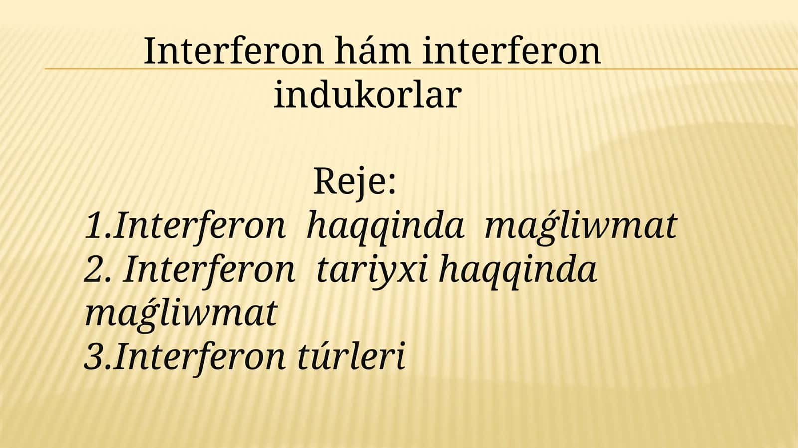 Interferon hám interferon indukorlar 1