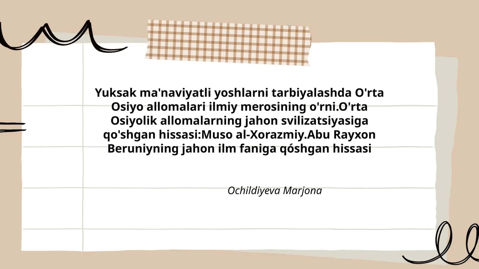 O'rta Osiyo allomalari 1
