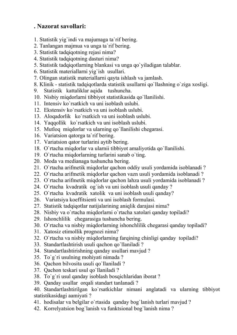 Statistik tadqiqotlar 1