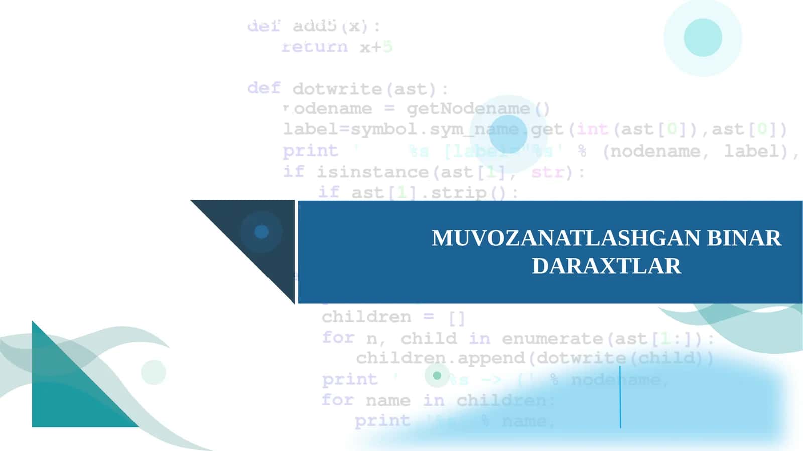 MUVOZANATLASHGAN BINAR DARAXTLAR 1