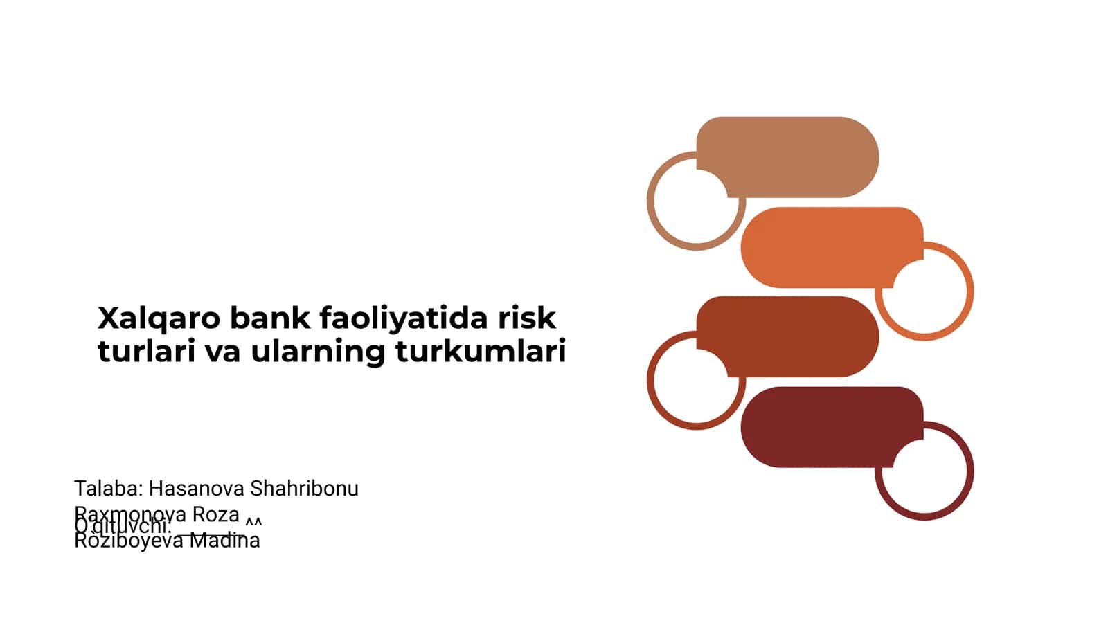 Xalqaro bank faoliyatida risk turlari va ularning turkumlari 1