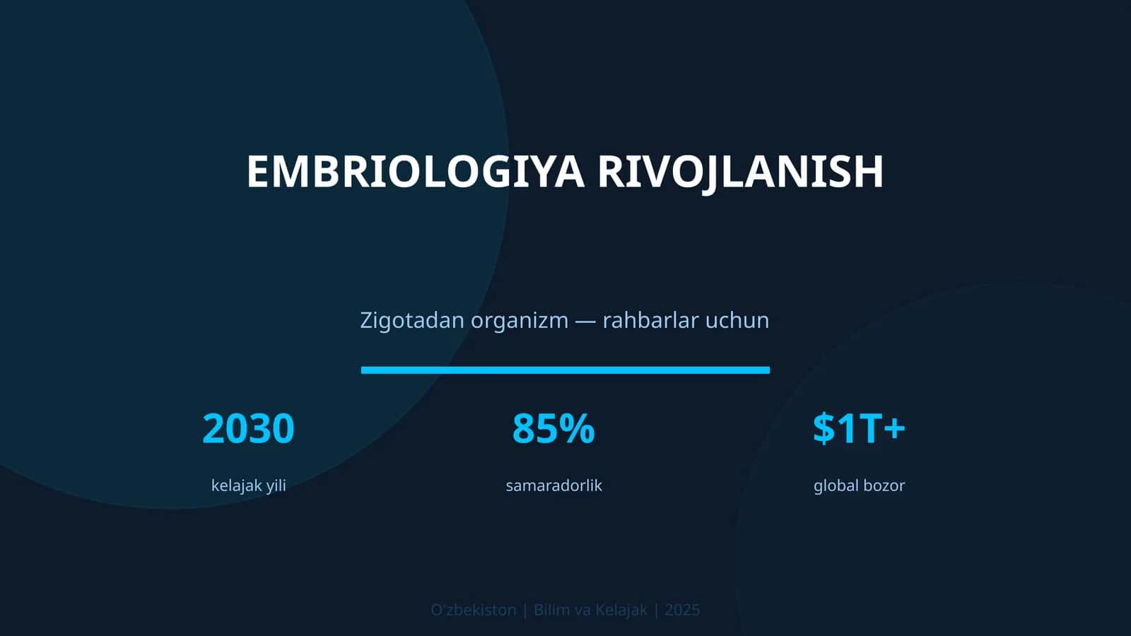EMBRIOLOGIYA RIVOJLANISH 1