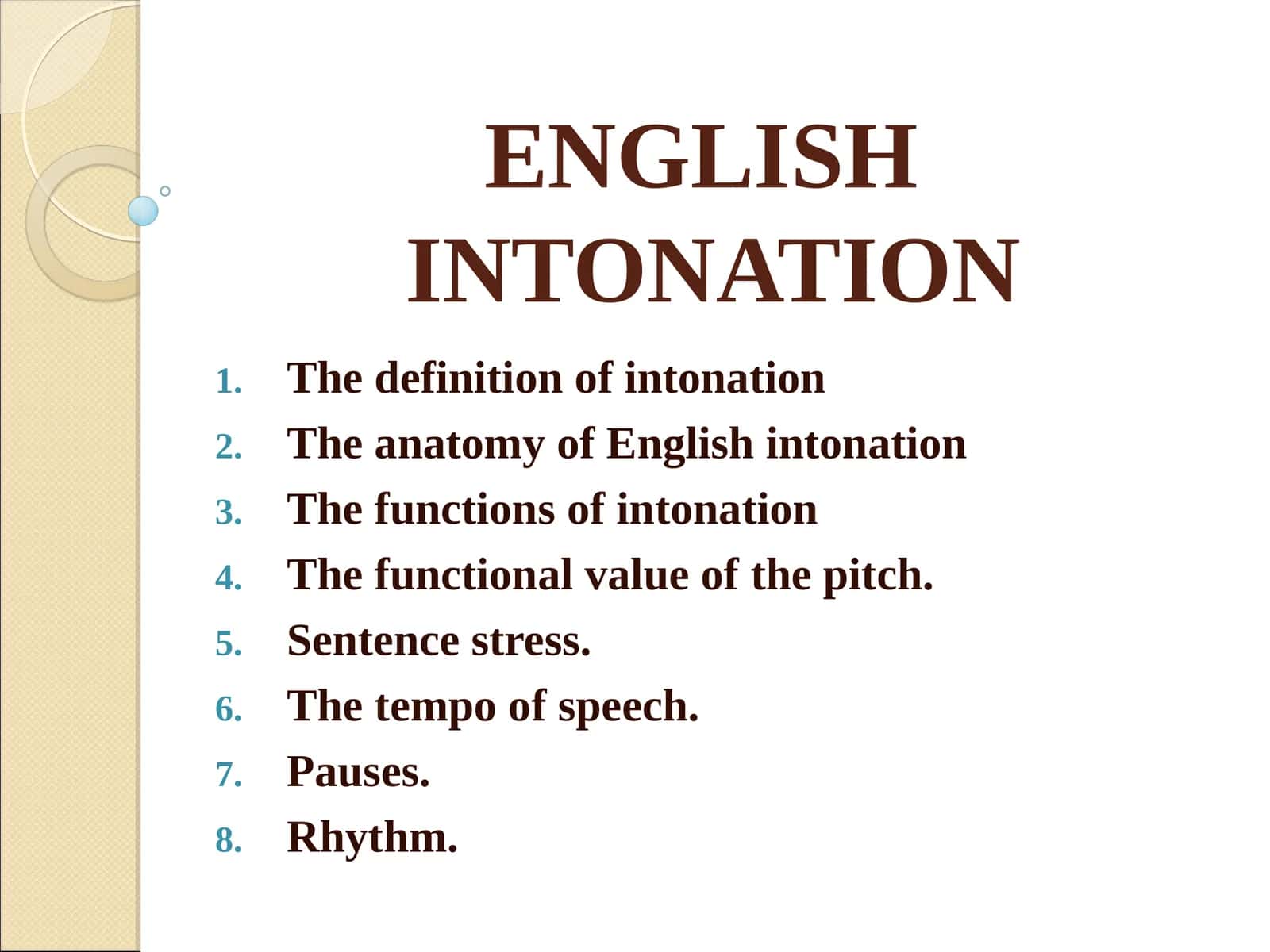 ENGLISH INTONATION 1