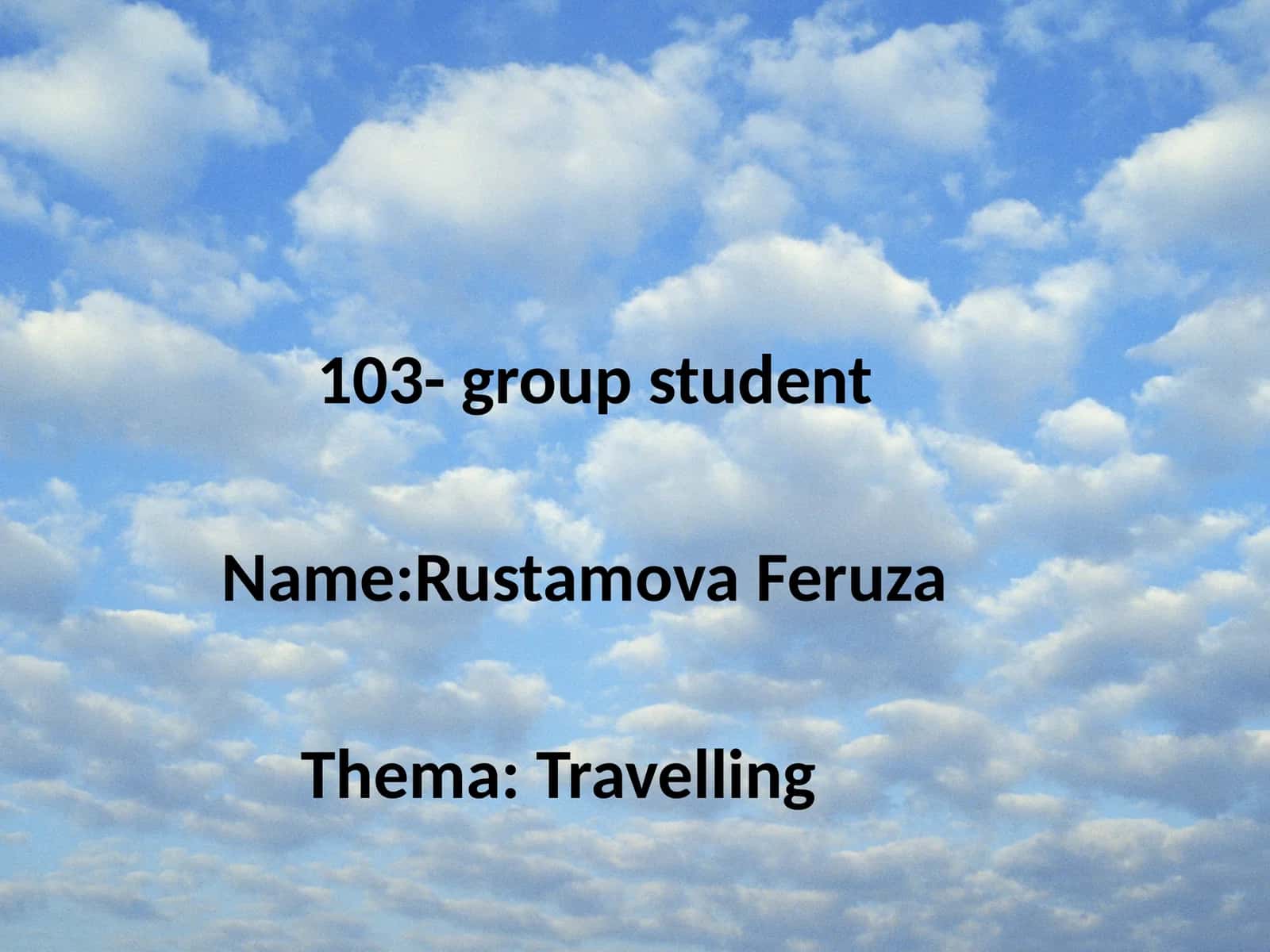 Travelling 1