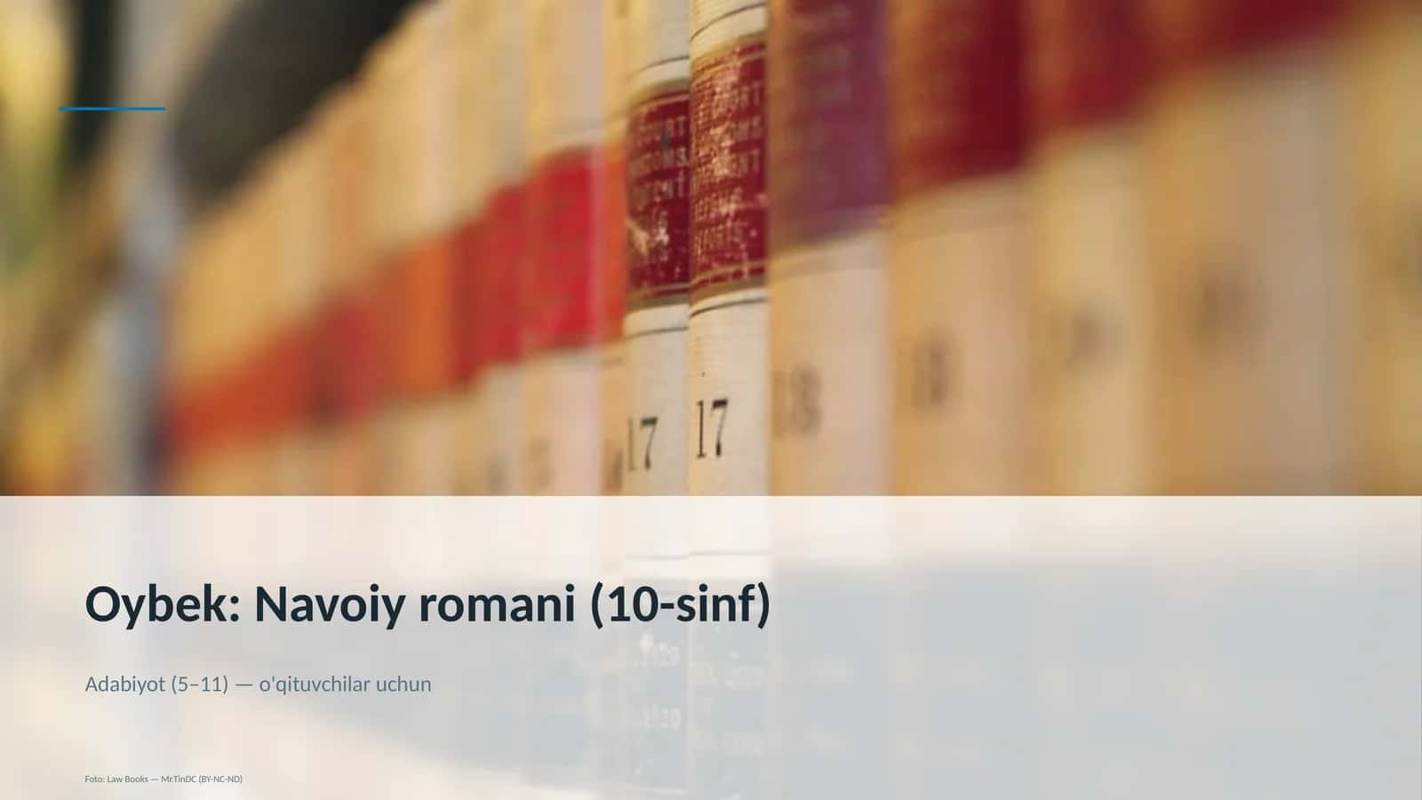 Oybek: Navoiy romani (10-sinf) 1