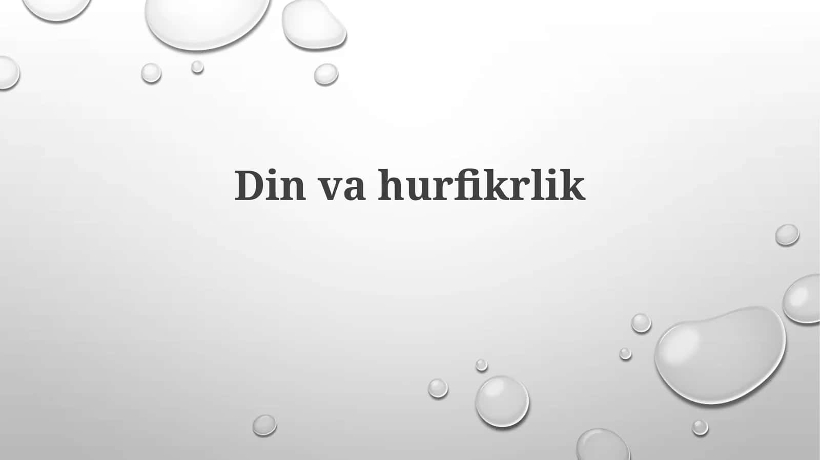 Dinvahurfikrlik 1