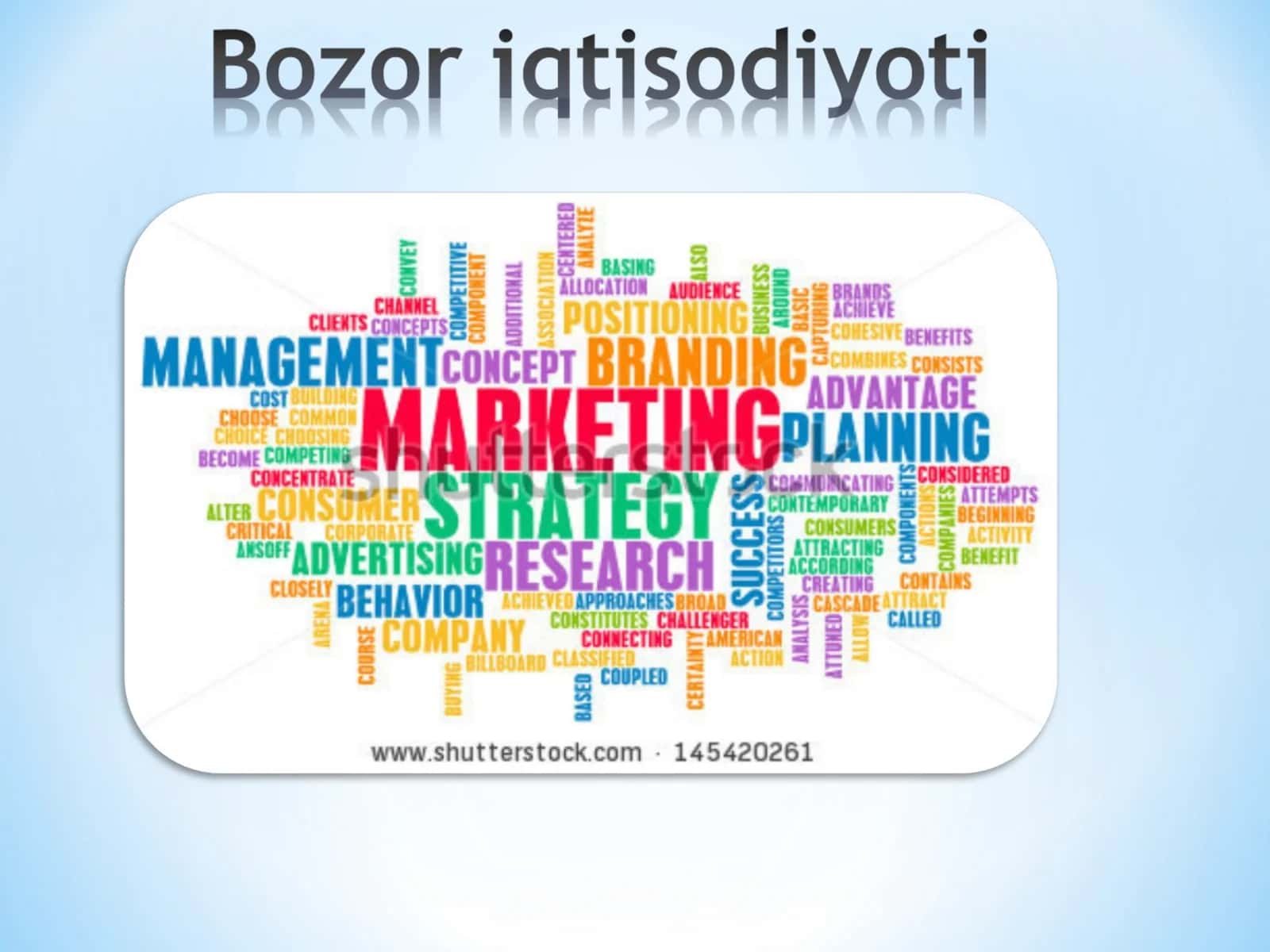 Bozor iqtisodiyoti 1