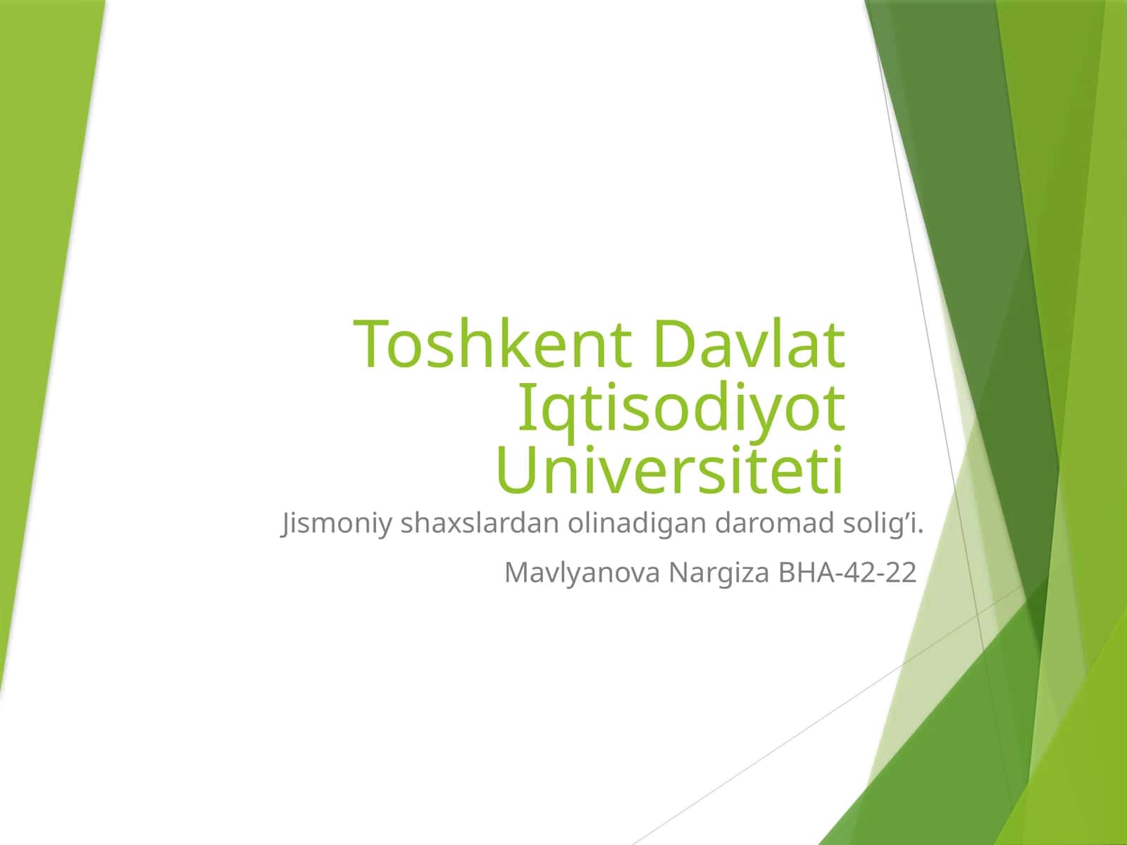 Jismoniy shaxslardan olinadigan daromad solig’i 1