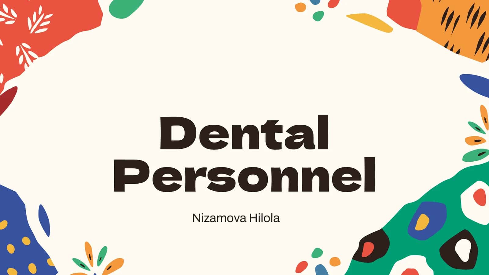 Dental Personnel 1