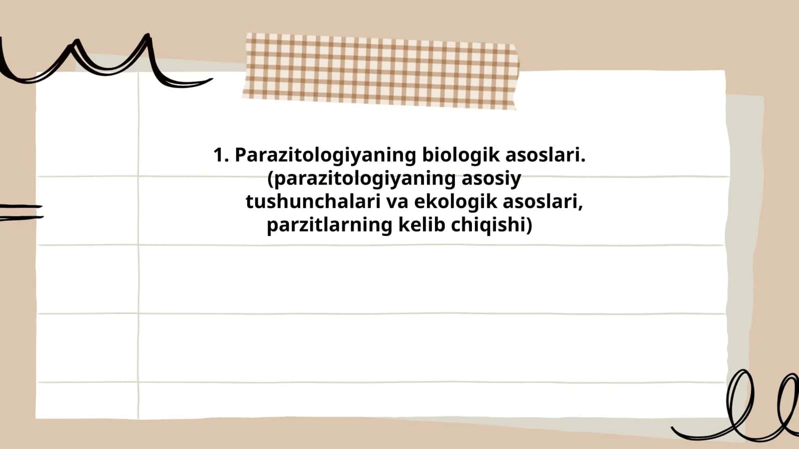 Parazitologiyaning biologik asoslari 1