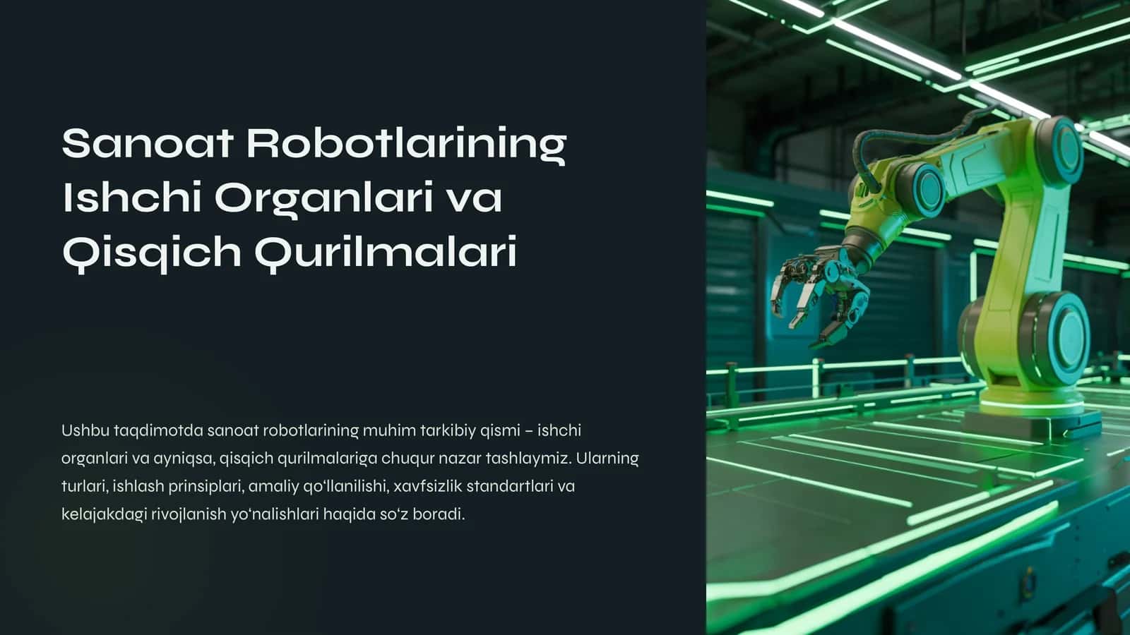 Sanoat Robotlarining Ishchi Organlari va Qisqich Qurilmalari 1