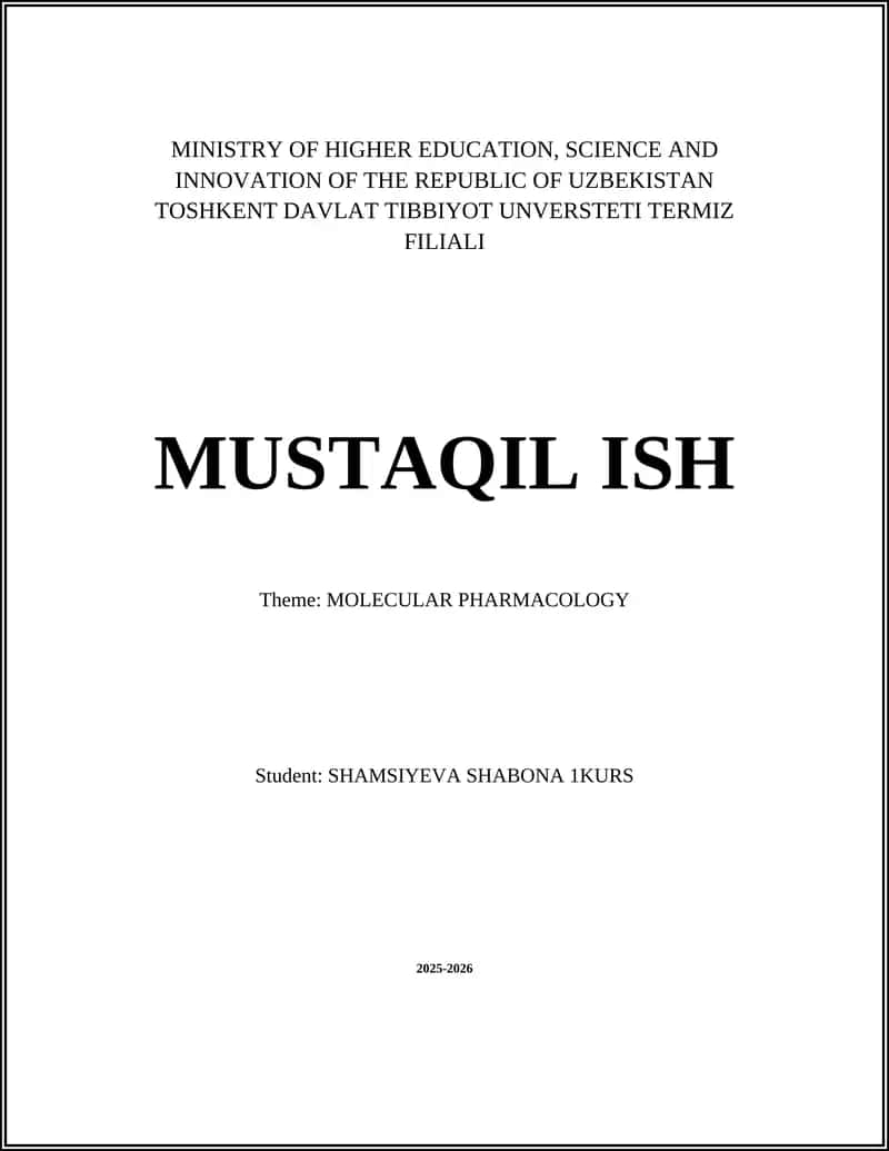 MOLECULAR PHARMACOLOGY 1